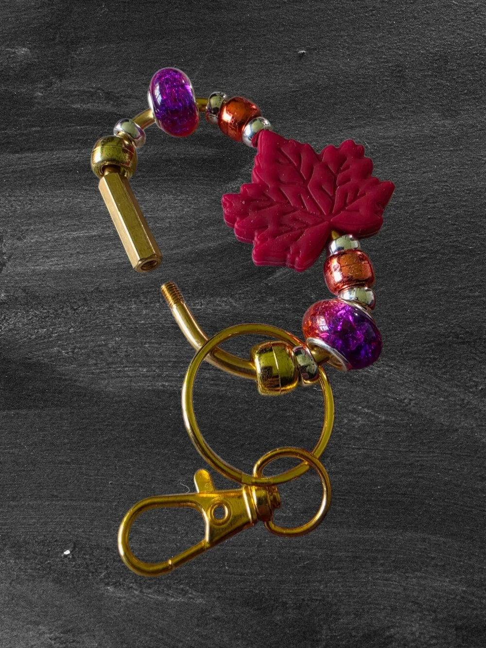 Maple Leaf Gold Keychain/ Bag Clip